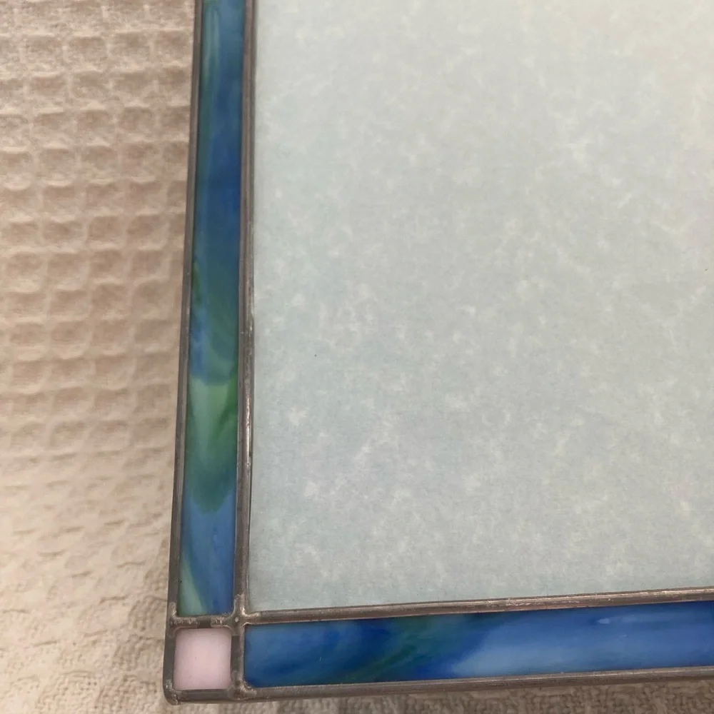 Fetco Leaded Stained Slag Glass Frame